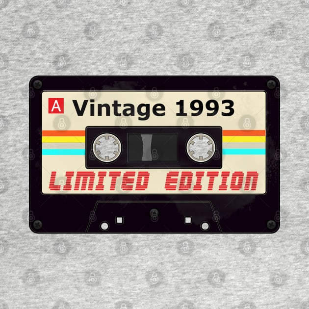 Vintage 1993 Limited Edition Tee Retro Cassette Tape by jonathanptk